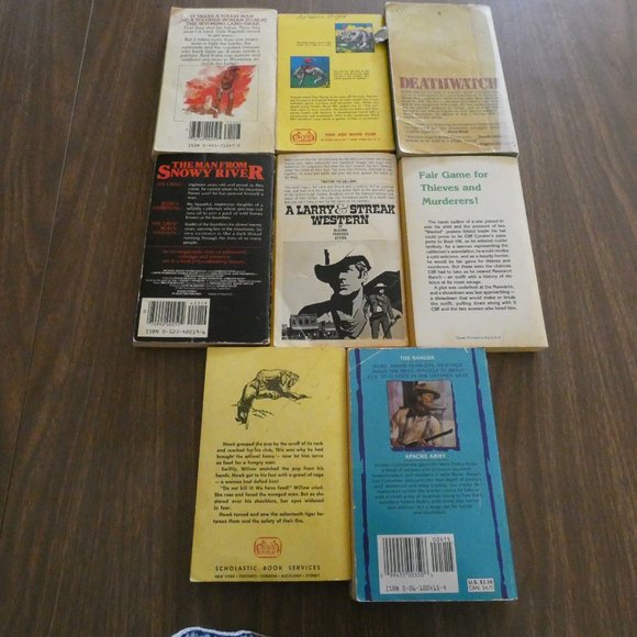 8 Vintage Western Paperbacks Various Authors - Picture 2 of 5